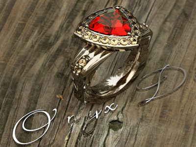 Ruby white gold ring