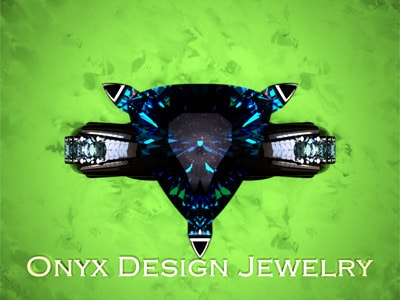 Trillion tanzanite ring