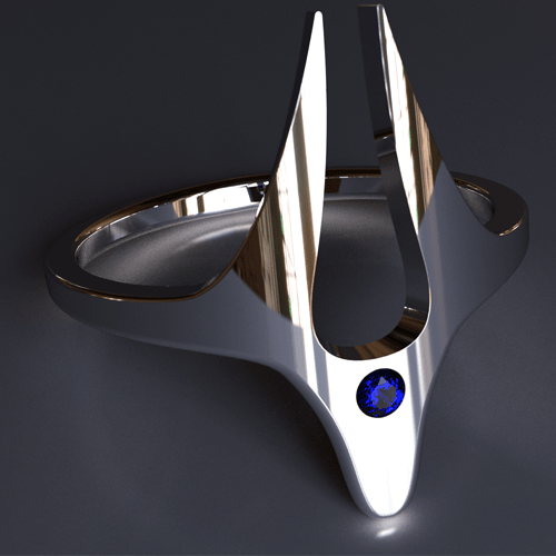 a modern apatite gold ring